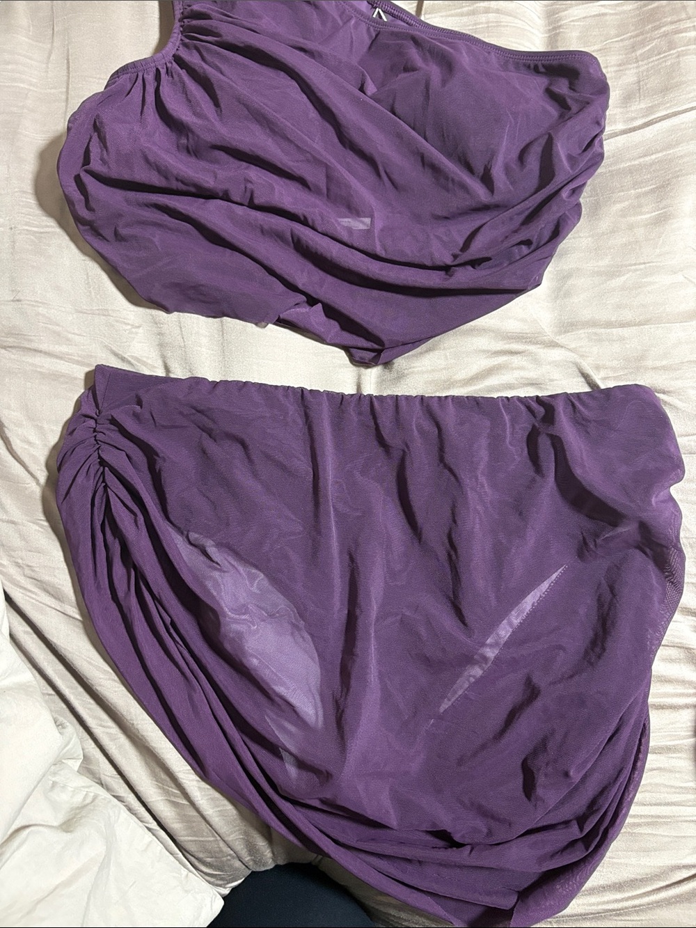 Cupshe Purple Ruched Two-Piece Bikini Set